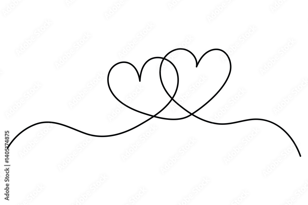 Heart continuous one line art drawing of heart hand drawn vector illustration
Heart continuous one line art drawing of heart hand drawn vector illustration