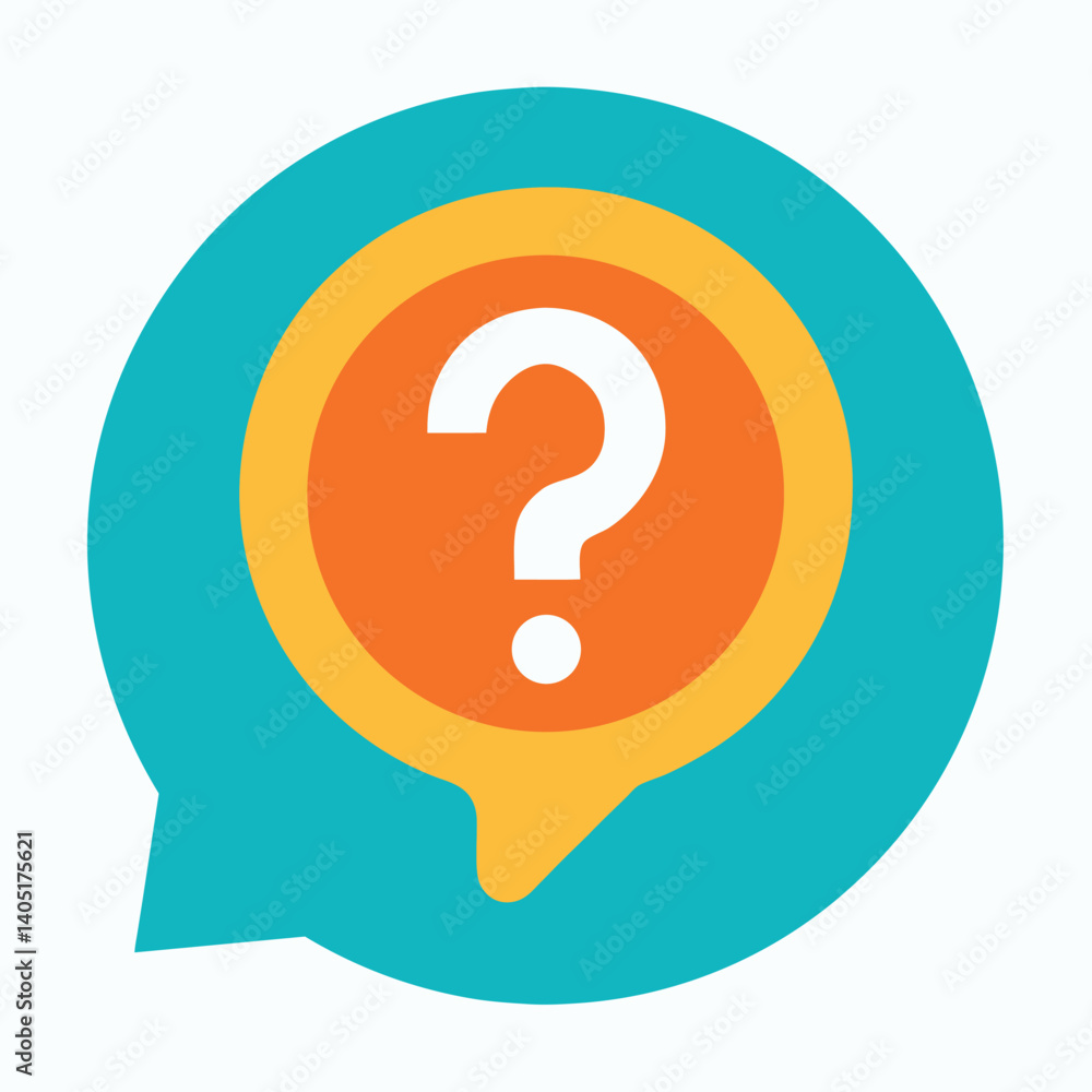 Question mark flat icon vector illustration Question mark flat icon vector illustration