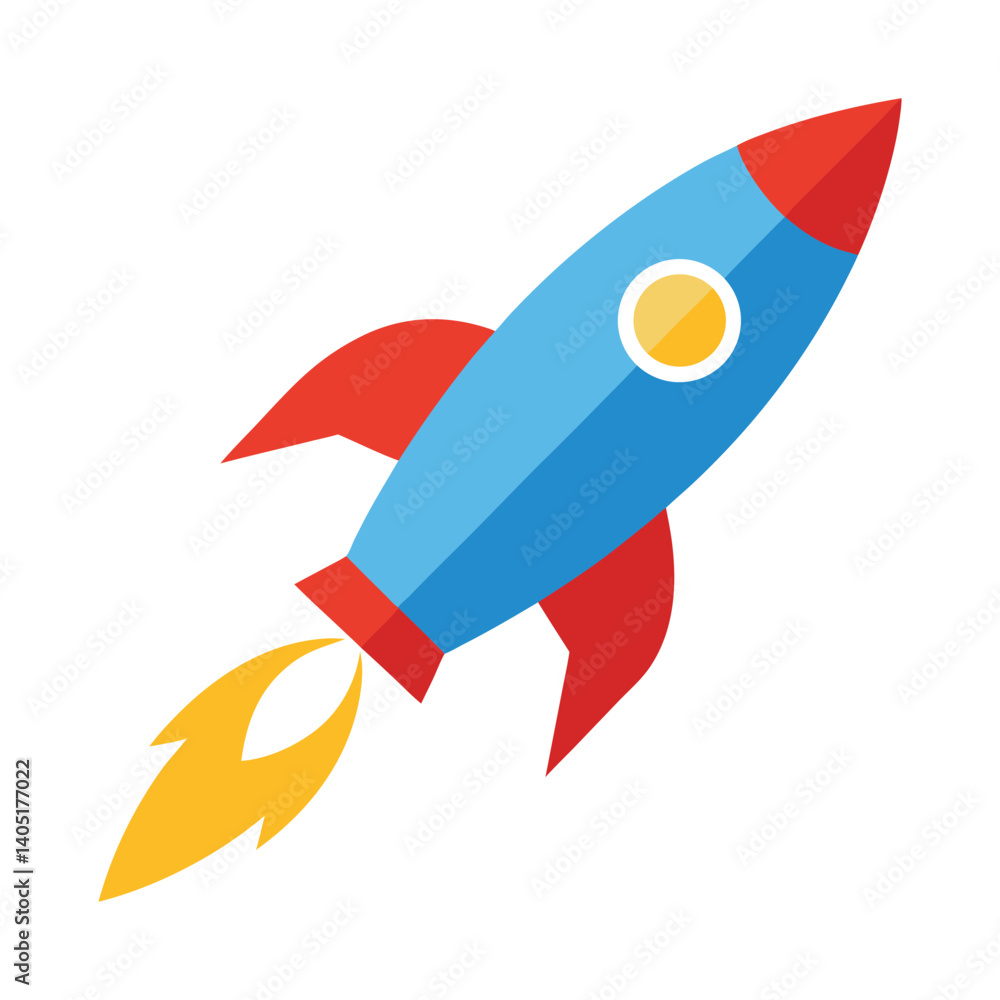 rocket vector illustration on white background rocket vector illustration on white background