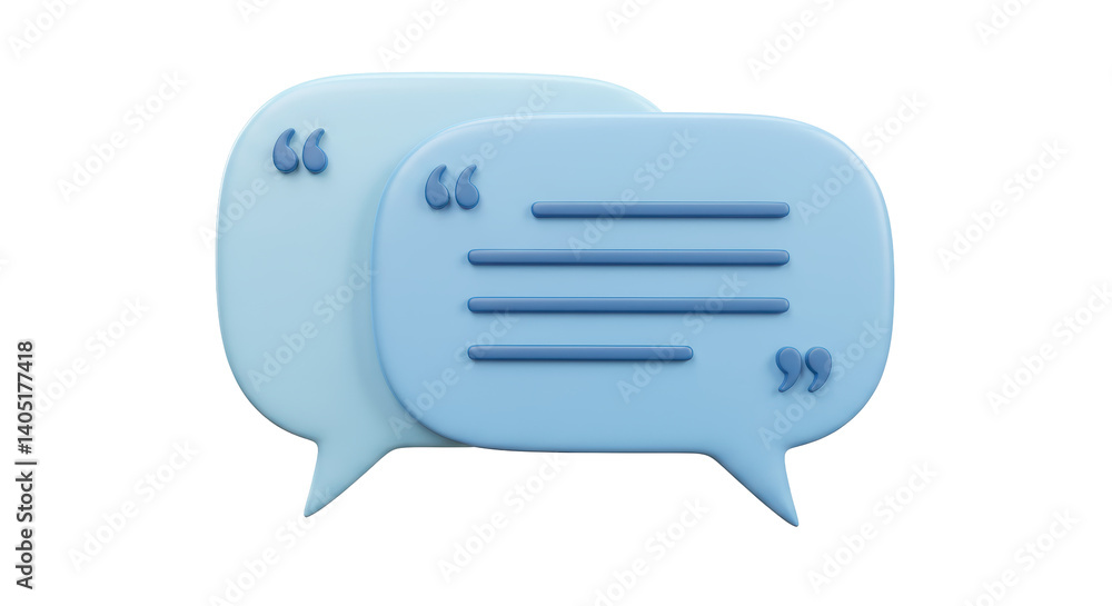 Isolated Blue Speech Bubbles Isolated Blue Speech Bubbles