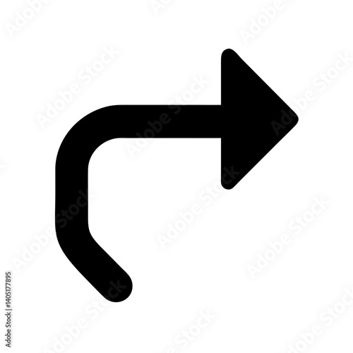 Right Angle Arrow Turning Inward Icon Design