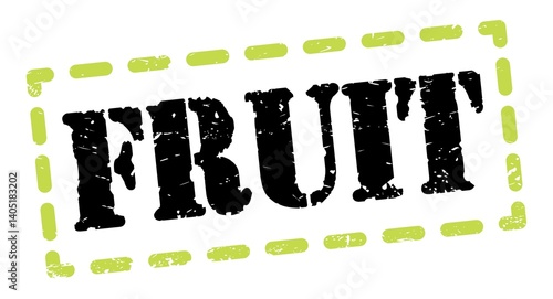 Obraz na płótnie FRUIT text written on green-black stamp sign. w salonie