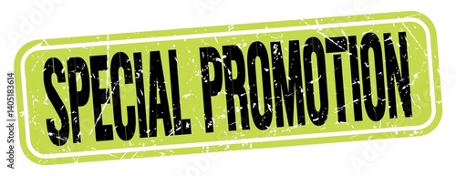 Obraz na płótnie SPECIAL PROMOTION text written on green-black stamp sign. w salonie