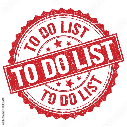 Obraz na płótnie TO DO LIST text on red round stamp sign w salonie