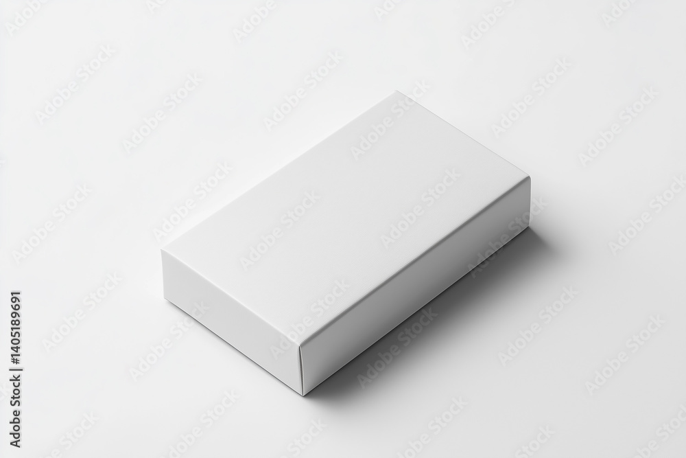 White Rectangular Box Mockup On A White Background White Rectangular Box Mockup On A White Background