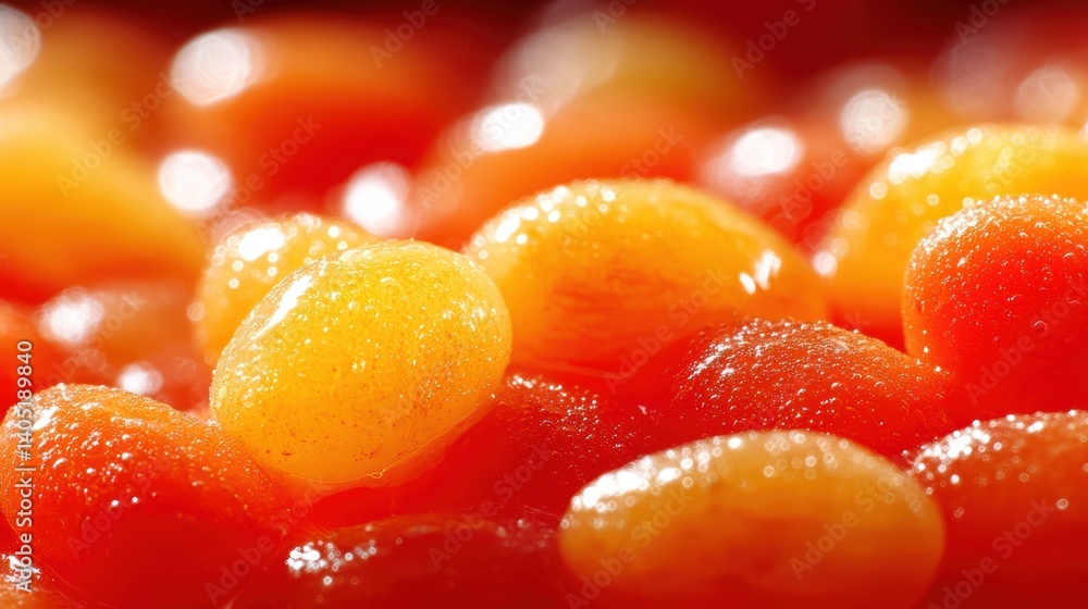 Delight in the rich texture and shine of baked beans enveloped in a luscious tomato sauce Delight in the rich texture and shine of baked beans enveloped in a luscious tomato sauce