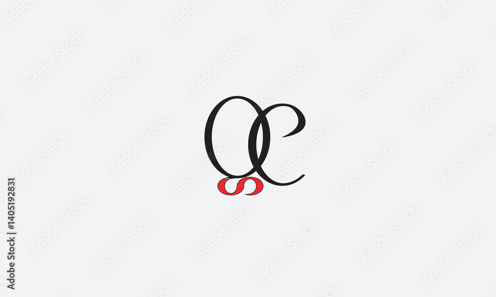 QC, CQ, C, Q Abstract Letters Logo Monogram QC, CQ, C, Q Abstract Letters Logo Monogram
