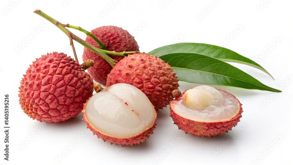 Lychee images with white background Lychee images with white background
