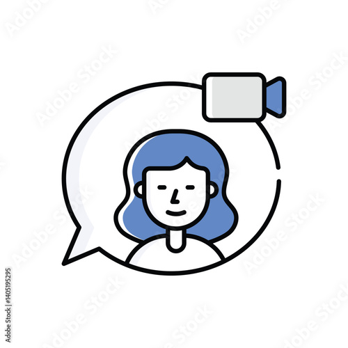 Video Communication  Vector icon