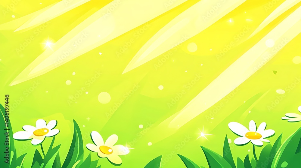 Obraz premium Bright springtime blossoms under a sunny sky.