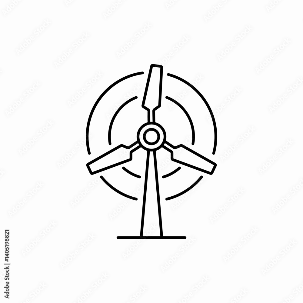 wind turbine power icon vector sign wind turbine power icon vector sign