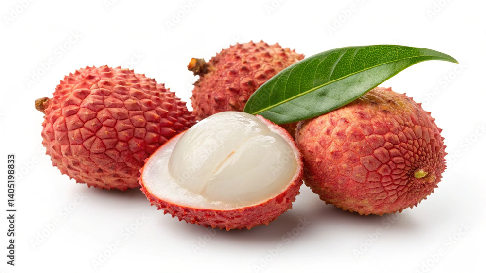 lychee isolated on white background lychee isolated on white background