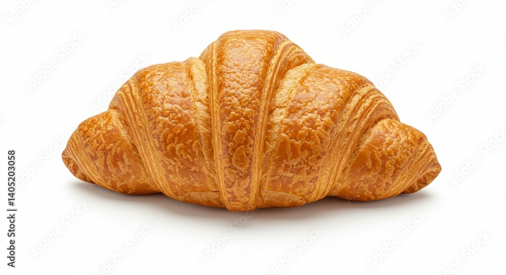 Freshly Baked Croissant on isolated white background Freshly Baked Croissant on isolated white background