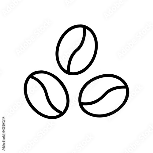 Minimalistic coffee bean icon - modern flat design for coffee and gastronomy themes