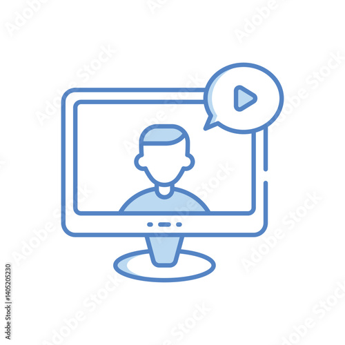 Video Chat Vector icon