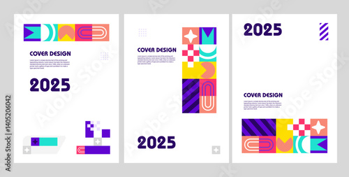 Modern Cover Design Bauhaus style Concept 002