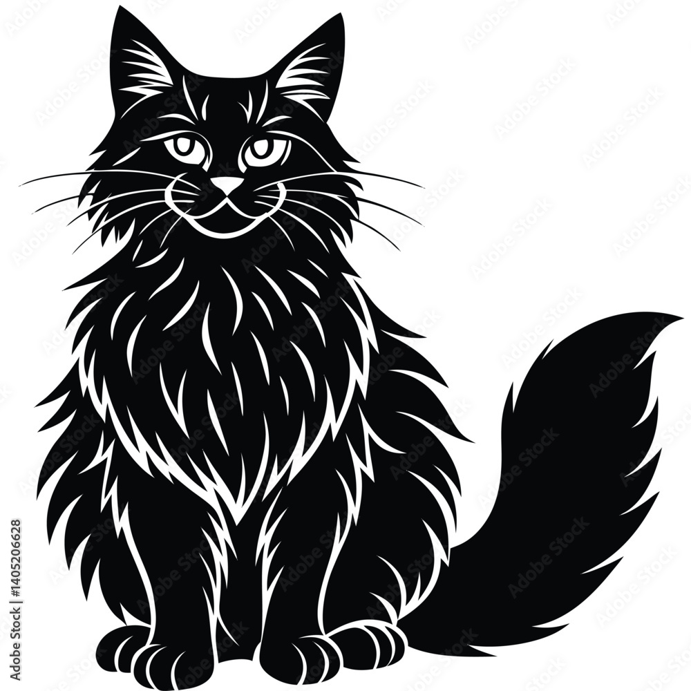 Obraz premium maine coon vector