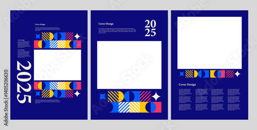 Modern Cover Design Bauhaus style Concept 003