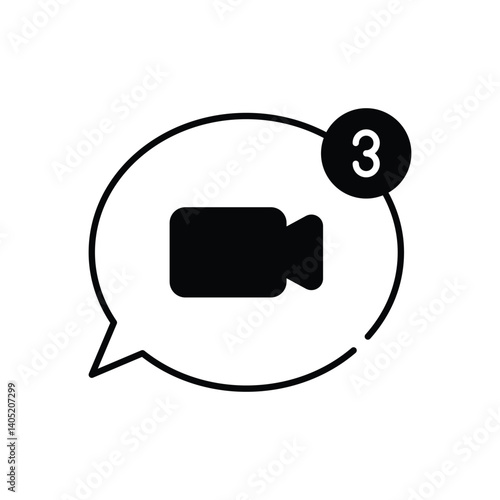 Video Message Vector icon
