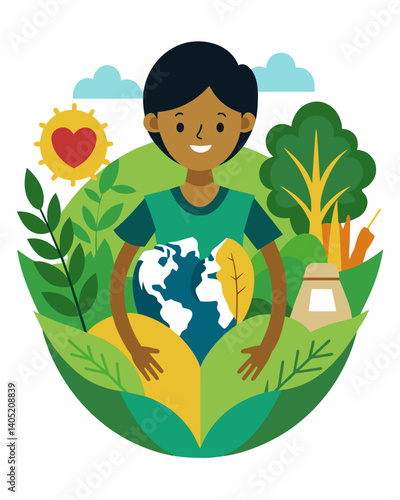 A nonprofit organization promoting sustainable farming practices in developing countries to help combat food insecurity.. Vector illustration