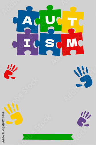 Asperger's Day Autism Vector Flyer