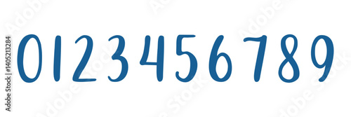 Numbers icon set from 0 to 9