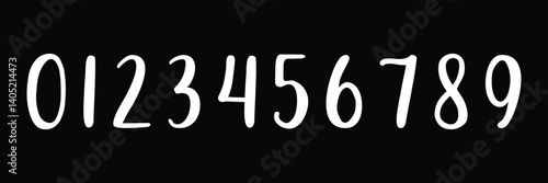 Set of 1-9 numbers icon vector. Numbers symbols vector. Number buttons set icons in black and white colors.