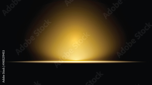 Empty dark studio room with spotlight. Bright light scene background. Light effect design. Vector illustration