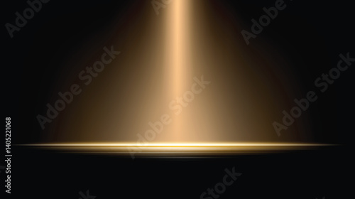 Empty dark studio room with spotlight. Bright light scene background. Light effect design. Vector illustration