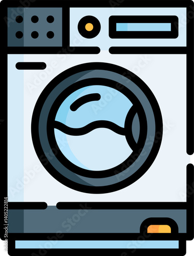 washing machine Illustration on a white background    