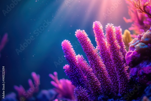 Obraz na płótnie Vibrant coral formations in an underwater scene. w salonie