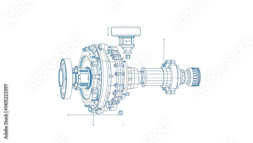 Engineering Blueprint of a Sophisticated Machine Component