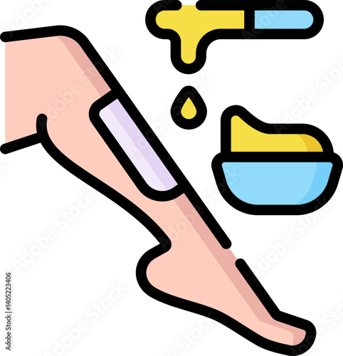 waxing Illustration on a white background     