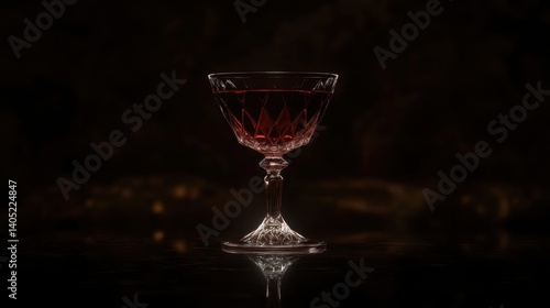 Obraz na płótnie Elegant crimson cocktail in a vintage coupe glass. w salonie