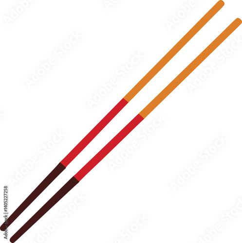 chopsticks on a white background
