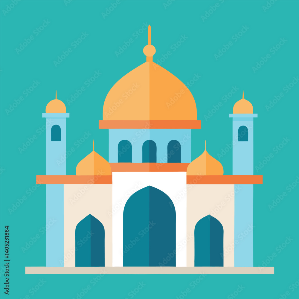 Beautiful mosque Vector illustration Beautiful mosque Vector illustration