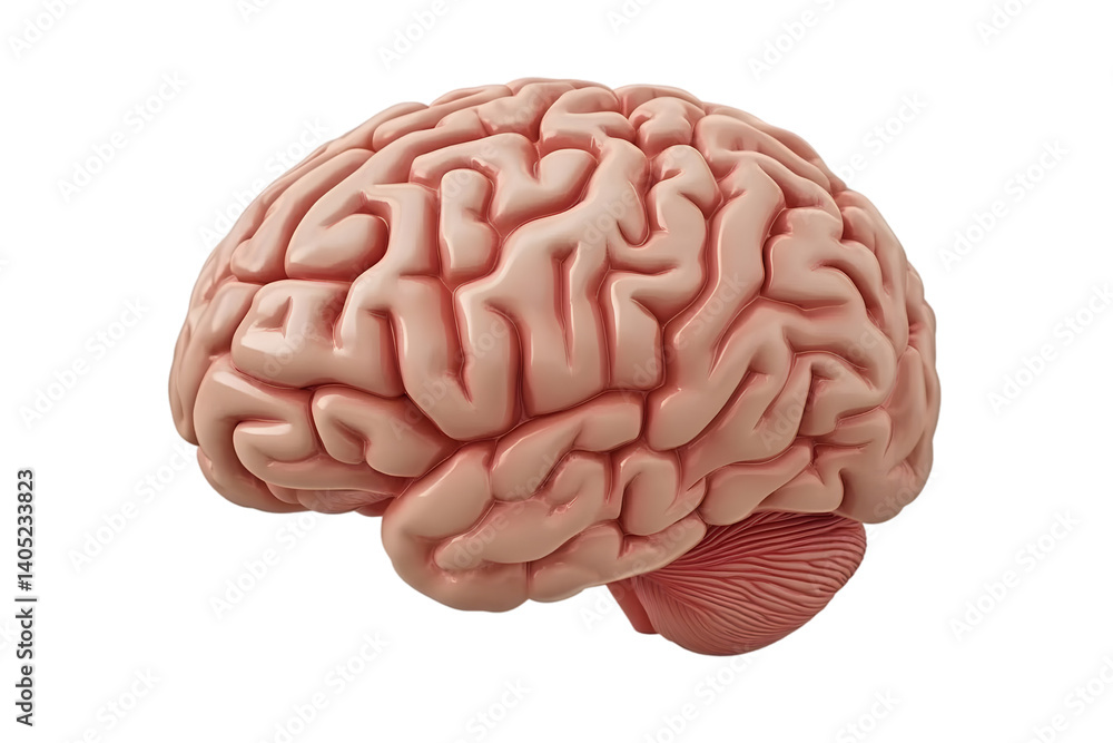3D Illustration Of Brain Isolated On Transparent Background Medical Concept 3D Illustration Of Brain Isolated On Transparent Background Medical Concept