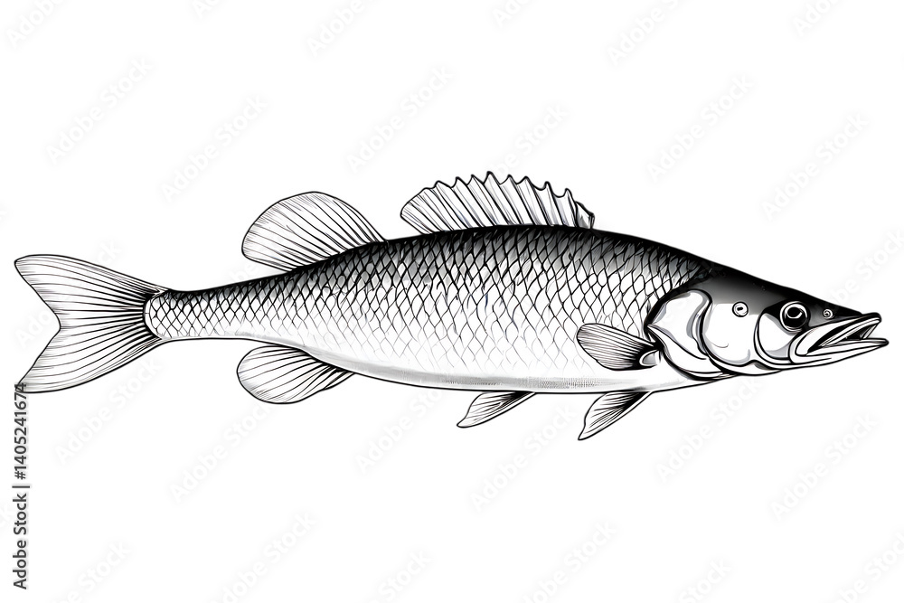 Obraz premium fish on a white background
