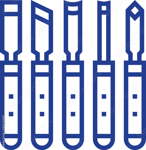 chisel Illustration on a white background     