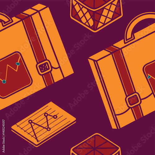 Capturing the distinctive traits of business, this seamless pattern is perfect for textile, wallpaper, or digital projects.