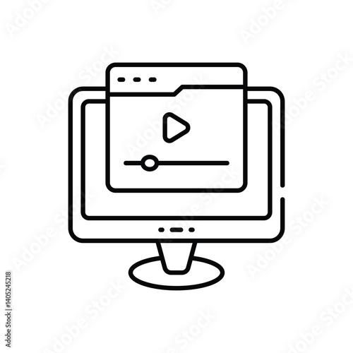 Video Course Vector icon