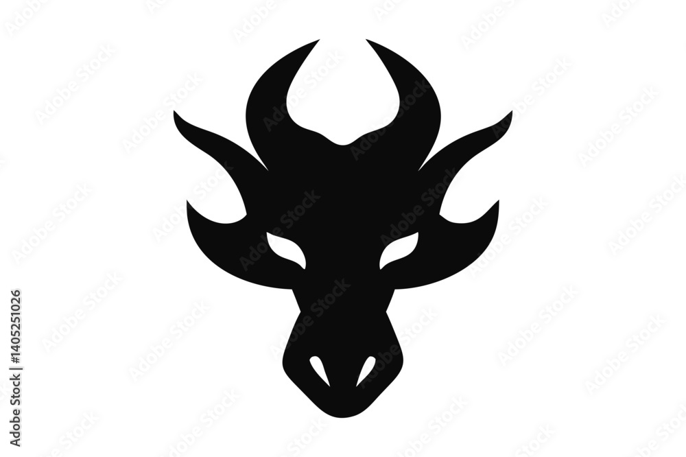 Dragon Head Silhouette Fierce and Mythical Design Dragon Head Silhouette Fierce and Mythical Design