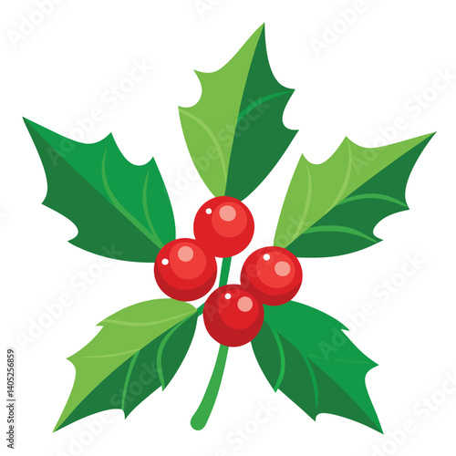 Christmas mistletoe isolated on white