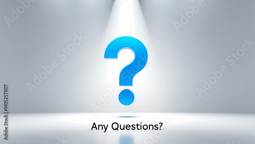 Question mark symbol on blue | Any Questions