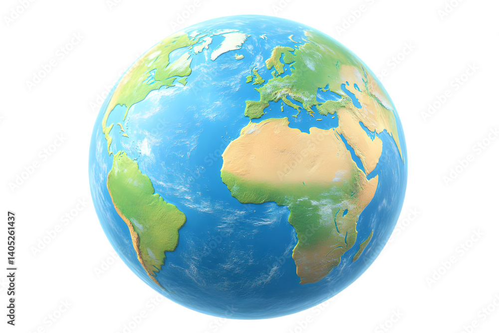 3D Rendered Illustration of Earth Globe Isolated on Transparent Background 3D Rendered Illustration of Earth Globe Isolated on Transparent Background