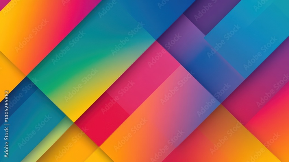 Vibrant Rainbow Abstract Geometric Design Vibrant Rainbow Abstract Geometric Design