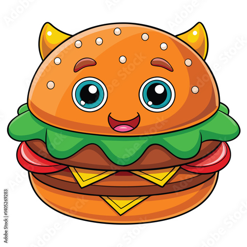 burger cartoon character with thumb up