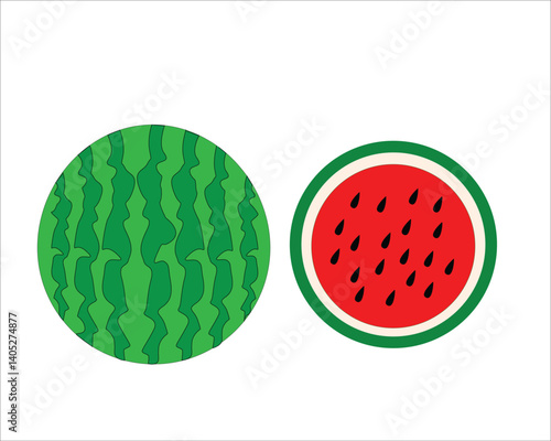 watermelon vector illustration