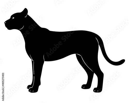 A Nala silhouette vector illustration on white background



