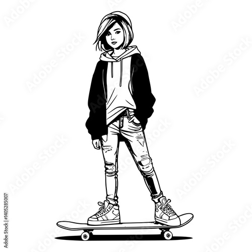 girl on skateboard
